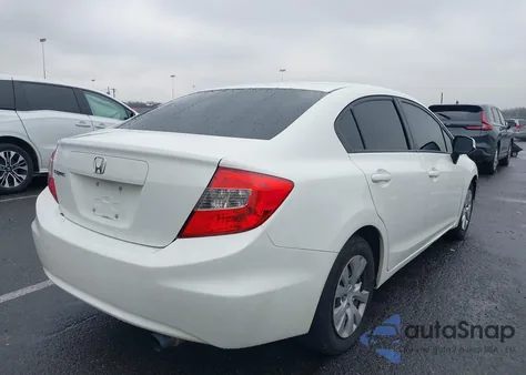 2012 Honda Civic Lx z USA, uszkodzony, nr VIN 19XFB2F53CE357719